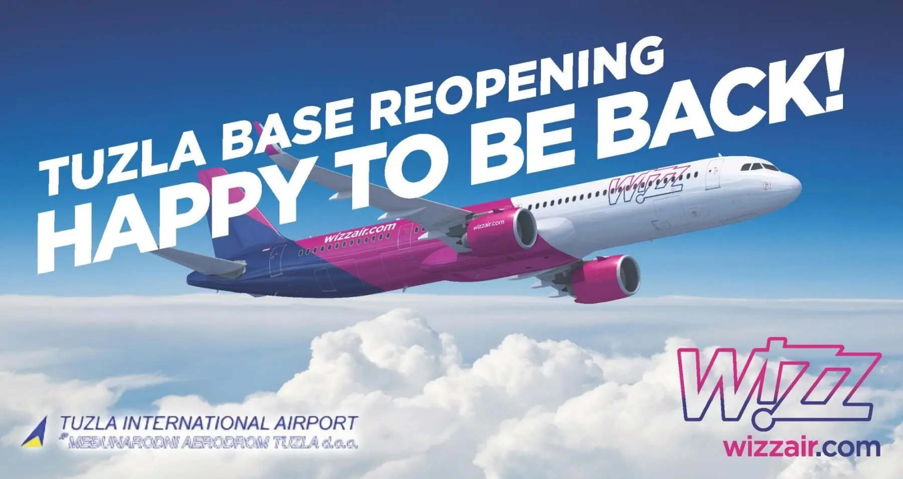 Ponovno otvaranje baze Wizz Air-a u Tuzli rezultat je zajedničkih napora i velikih investicija